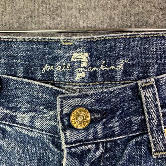 7‎ For All Mankind Dojo Jean Size 28 Flare Denim Low Rise Y2K Womens - Picture 8 of 10